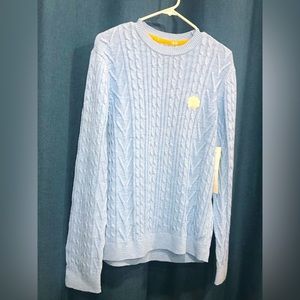 New* lucky brand Knit sweater size Medium light blue
